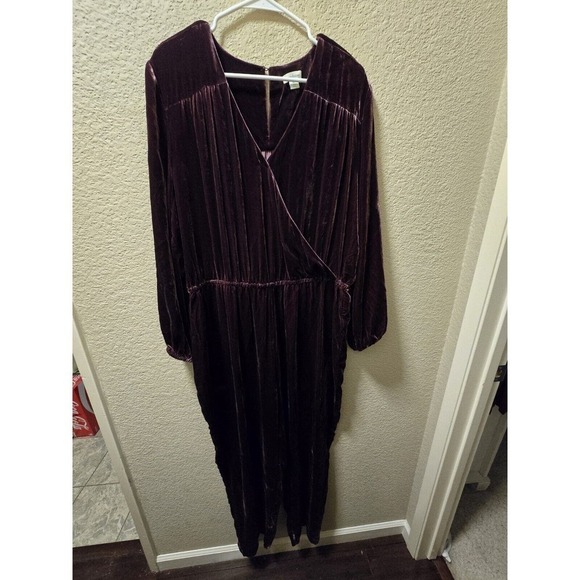 Sundance Aviana Velvet Jumpsuit in Dusty Rose MSRP $238 Size XL - Picture 1 of 11